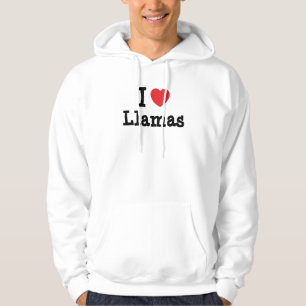 I love Llamas heart custom personalised Hoodie