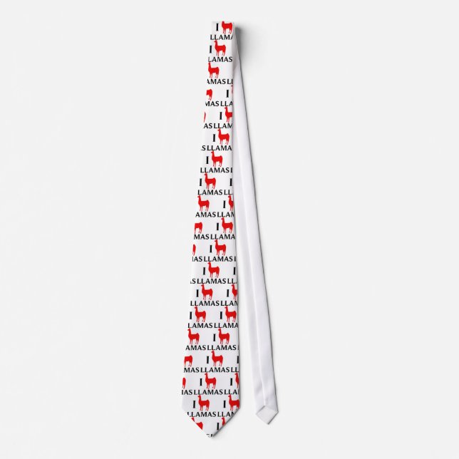 I Love Llamas Tie (Front)