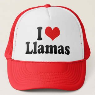 I Love Llamas Trucker Hat