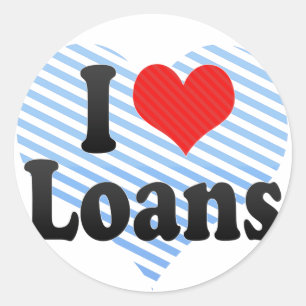 I Love Loans Classic Round Sticker