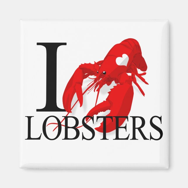 I Love Lobsters Magnets (Front)