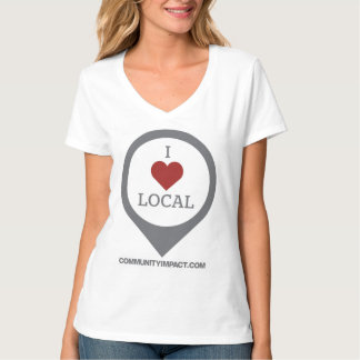 I Love Local map marker tee
