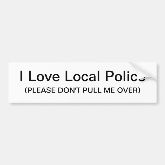 I Love Local Police Sticker (Front)