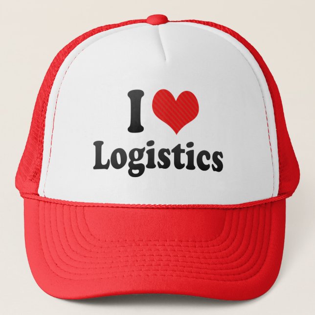 I Love Logistics Trucker Hat (Front)