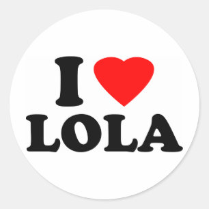 I Love Lola Classic Round Sticker