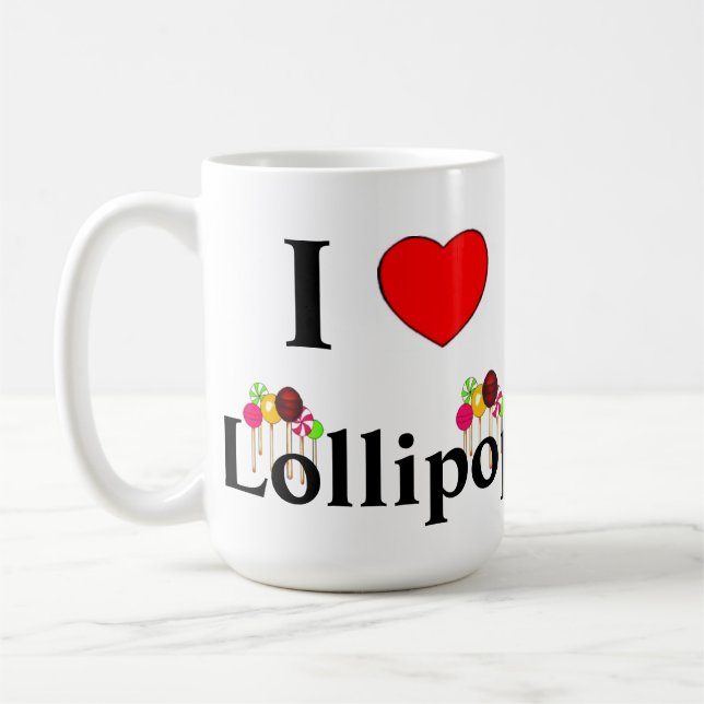 I Love Lollipops Coffee Mug (Left)