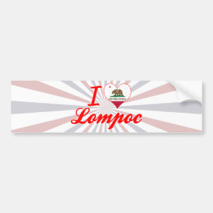 I Love Lompoc, California Bumper Sticker