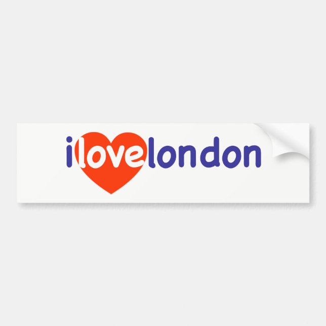 I Love London Bumper Sticker (Front)