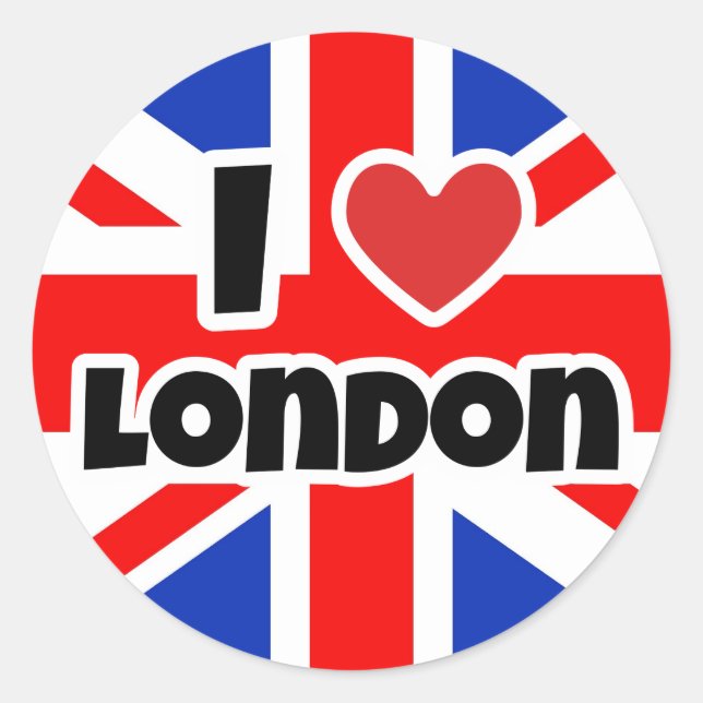 I love London Classic Round Sticker (Front)