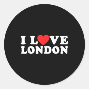 I Love London Classic Round Sticker