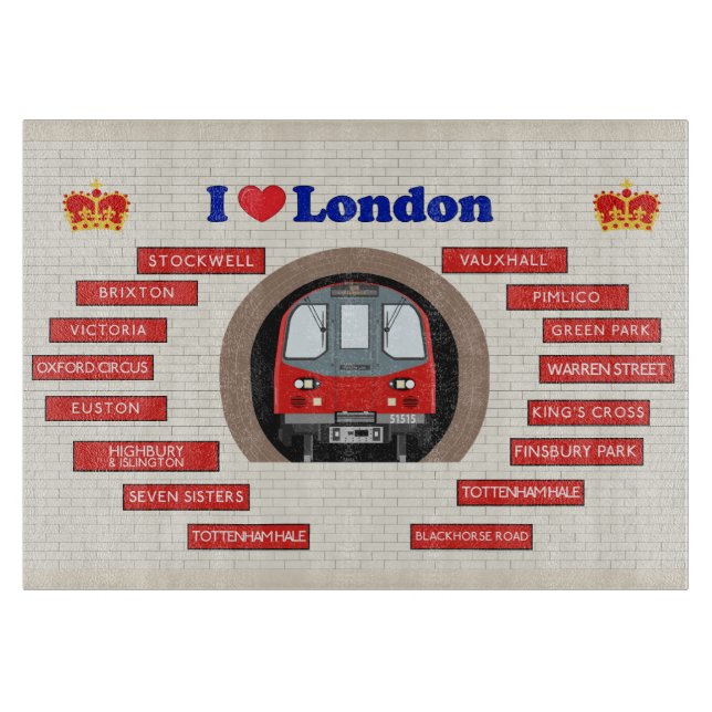 I Love London Cutting Board (Front)