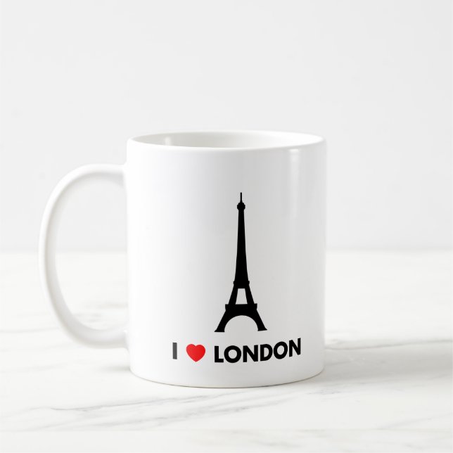 I Love London - Eiffel Tower Mug (Left)