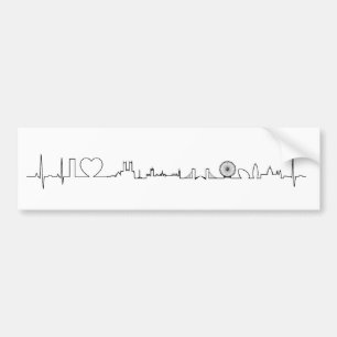 I love London (extraordinary ecg style) souvenir Bumper Sticker
