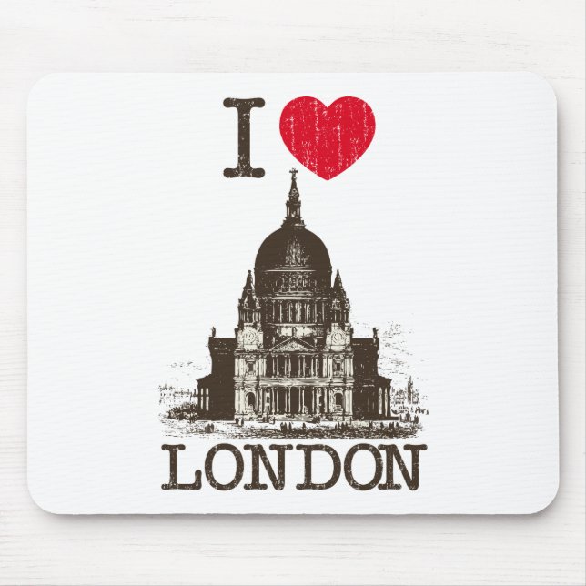 i love  london mouse mat (Front)