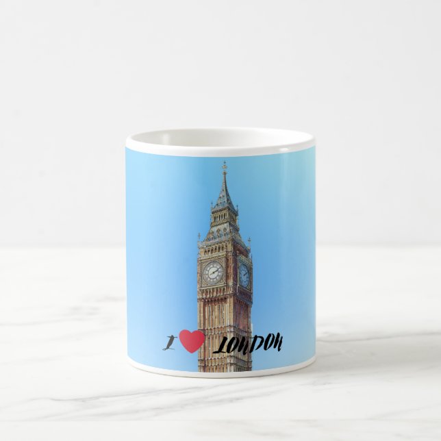 I Love London Mug – Big Ben Illustration Souvenir  (Center)