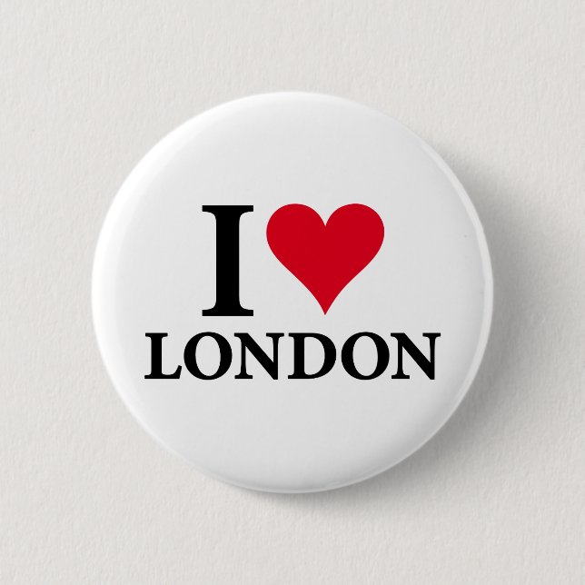 I LOVE LONDON on white.png 6 Cm Round Badge (Front)