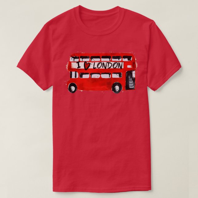 I Love London Red Bus London Travelling Lover Lond T-Shirt (Design Front)