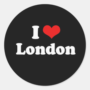 I Love London Tshirt White Tshirt Classic Round Sticker