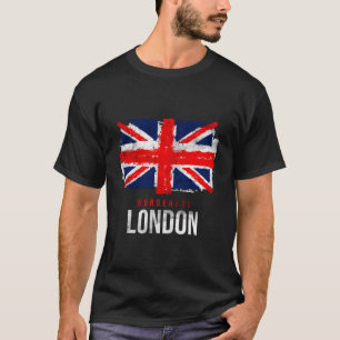 I Love London Wonderful London With Uk Flag Illust T-Shirt