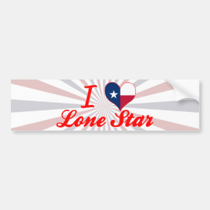 I Love Lone Star, Texas Bumper Sticker