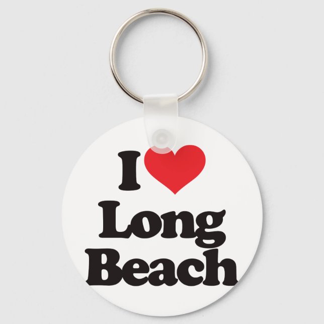 I Love Long Beach Key Ring (Front)