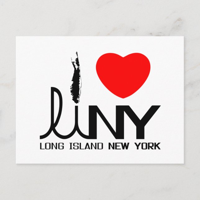 I Love Long Island NY Postcard (Front)