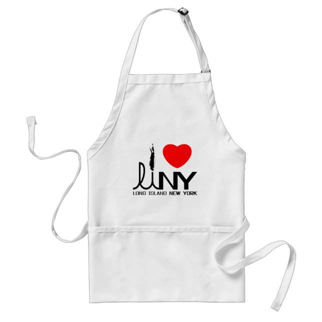 I Love Long Island NY Standard Apron (Front)