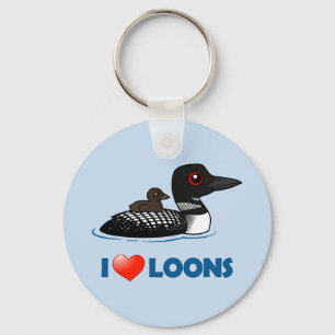 I Love Loons Key Ring