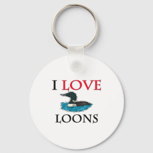 I Love Loons Key Ring