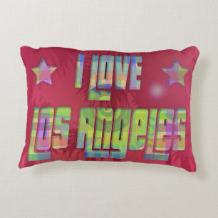 I LOVE Los Angeles Beautiful Reddish Pillow