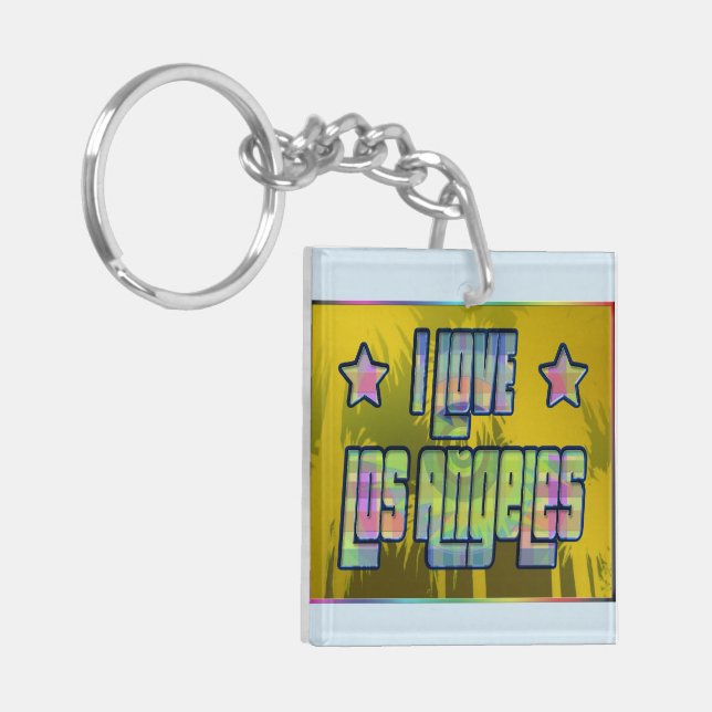 I LOVE Los Angeles Beautiful Shade Keychain (Front Left)