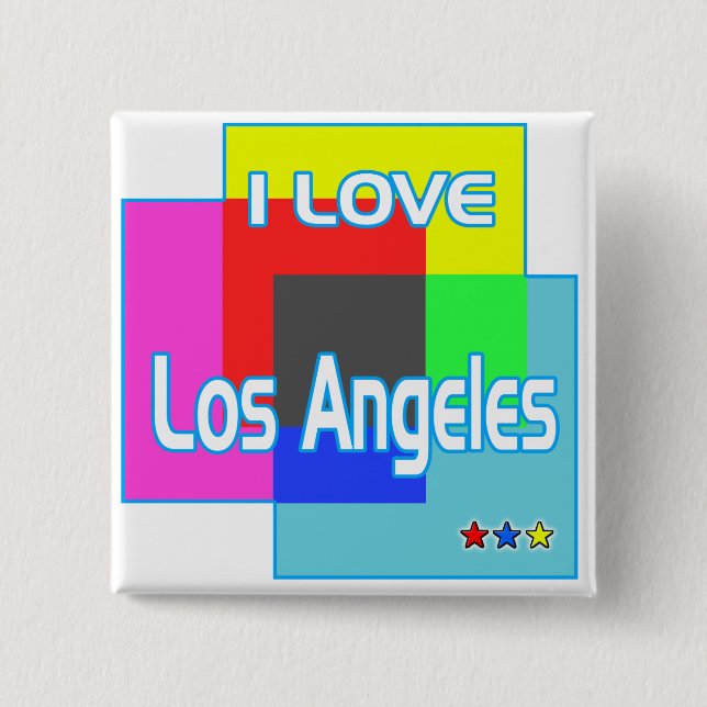 "I LOVE Los Angeles Colouring 2" Button (Front)