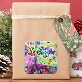 I LOVE Los Angeles Cool Energy Sticker