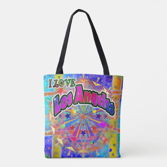 I LOVE Los Angeles Cosmic Unity Tote Bag (Back)