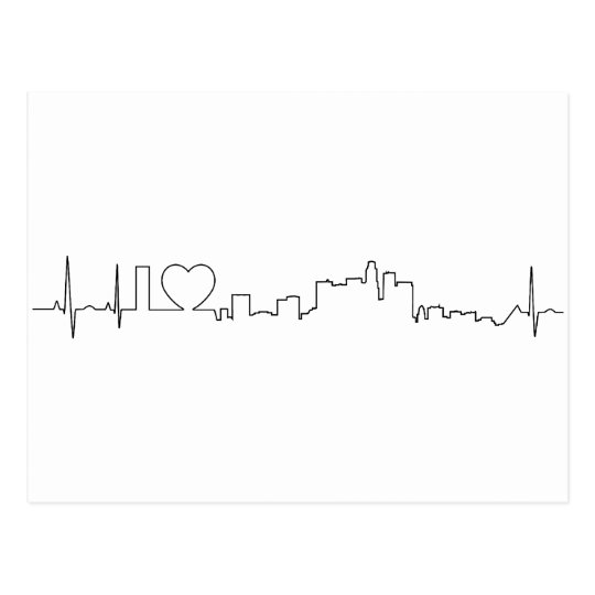 I love Los Angeles in an extraordinary ecg style Postcard