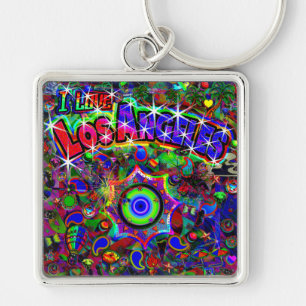 I LOVE Los Angeles Mystic Dance Neo Version Key Ring