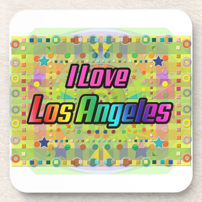 I Love Los Angeles Smile Bright Coaster (Front)