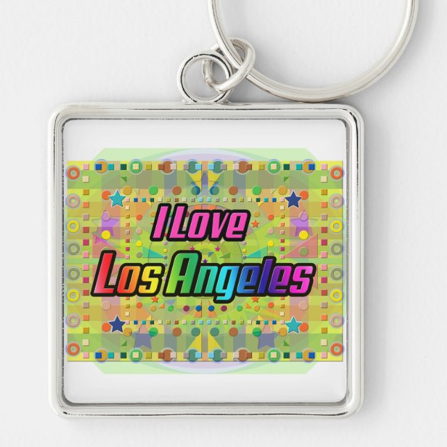 I Love Los Angeles Smile Bright Keychain (Front)
