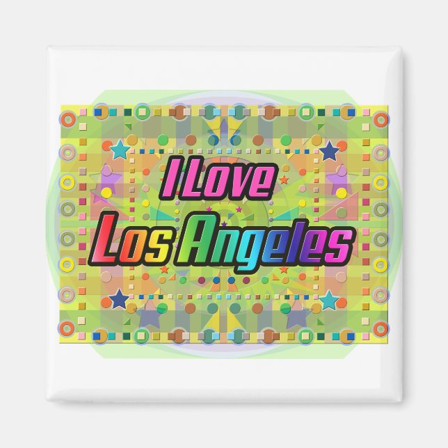 I Love Los Angeles Smile Bright Magnet (Front)