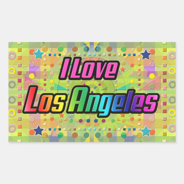 I Love Los Angeles Smile Bright Sticker (Front)