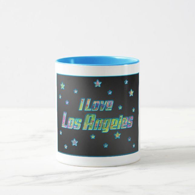 I Love Los Angeles Smile Stars Mug Cup (Center)