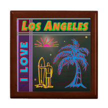 "I LOVE Los Angeles" Sun Palm&Surfer Gift Box