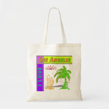 "I LOVE Los Angeles" Sun Palm Tree&Surfer #2 Bag
