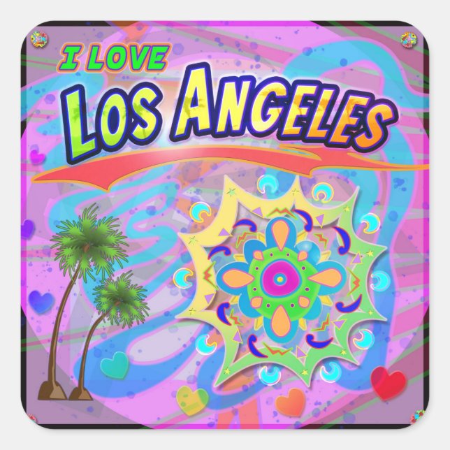 I LOVE Los Angeles True Progress Sticker (Front)