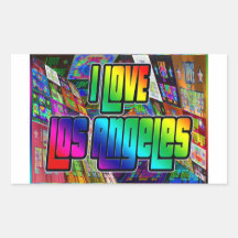 I LOVE Los Angeles Twist Sticker