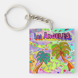 I LOVE Los Angeles Vacation Target Keychain