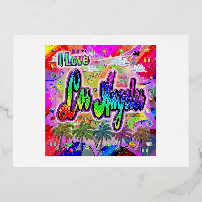 I LOVE Los Angeles Vista Express Postcard (Front)