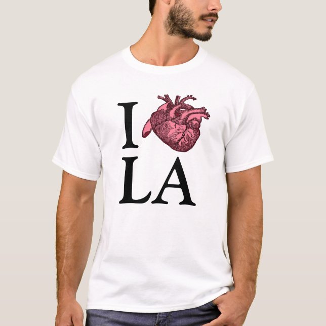 I Love Los Angeles with anatomically correct heart T-Shirt (Front)