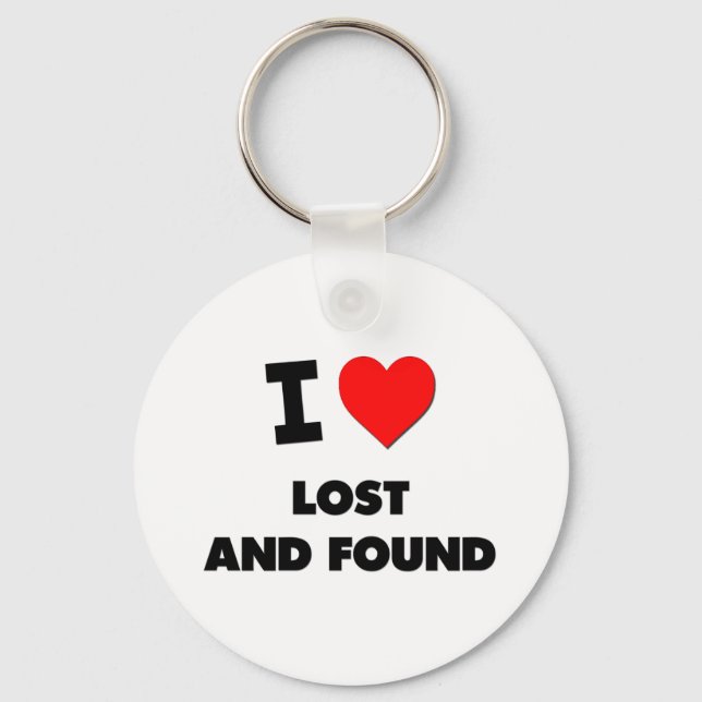 I Love Lost And Found Key Ring (Front)