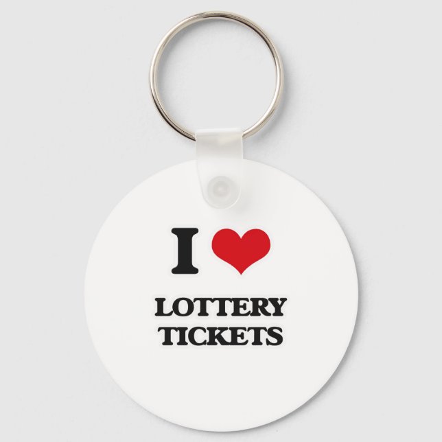 I Love Lottery Tickets Key Ring (Front)